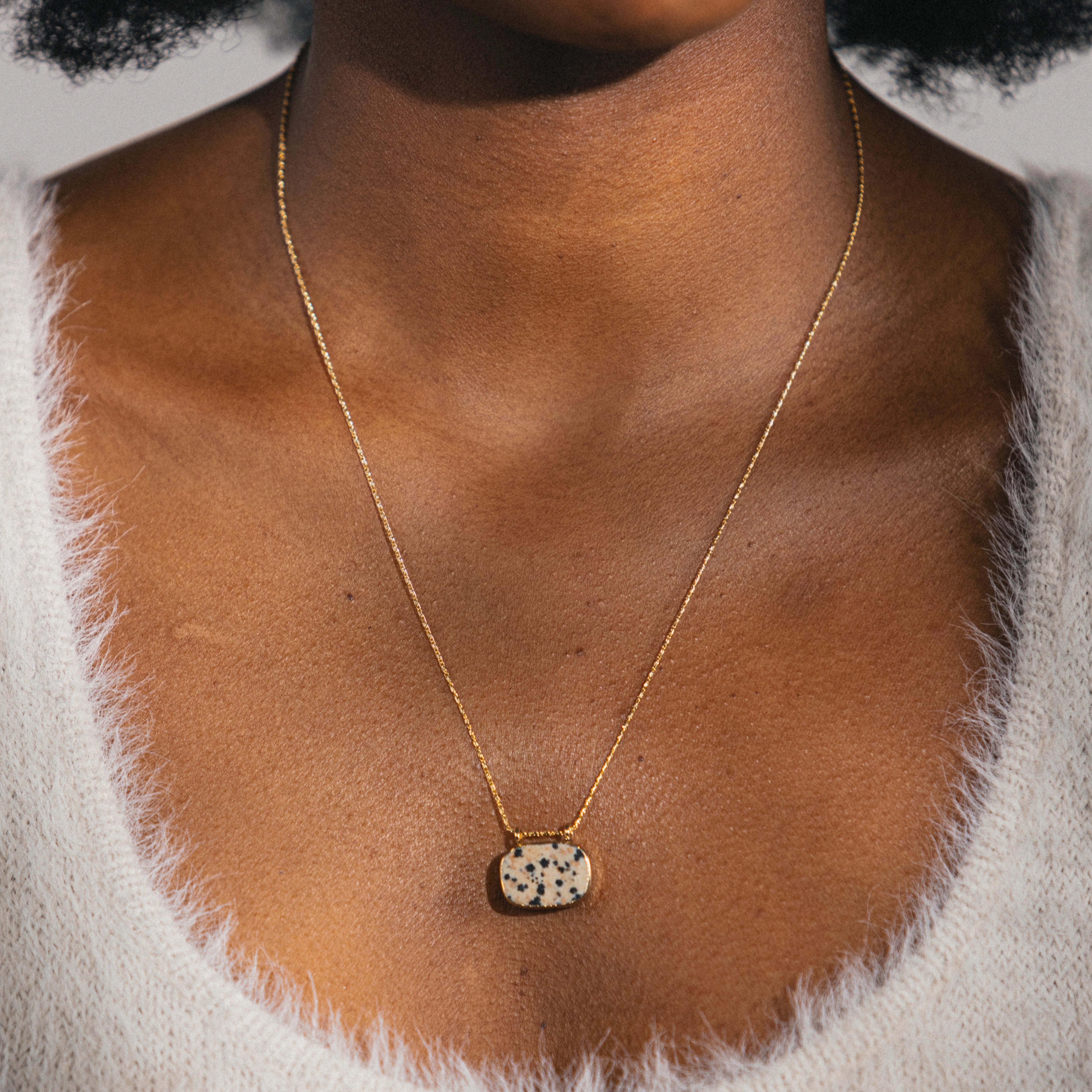 THE NOVA - Dalmation Jasper Gemstone Necklace