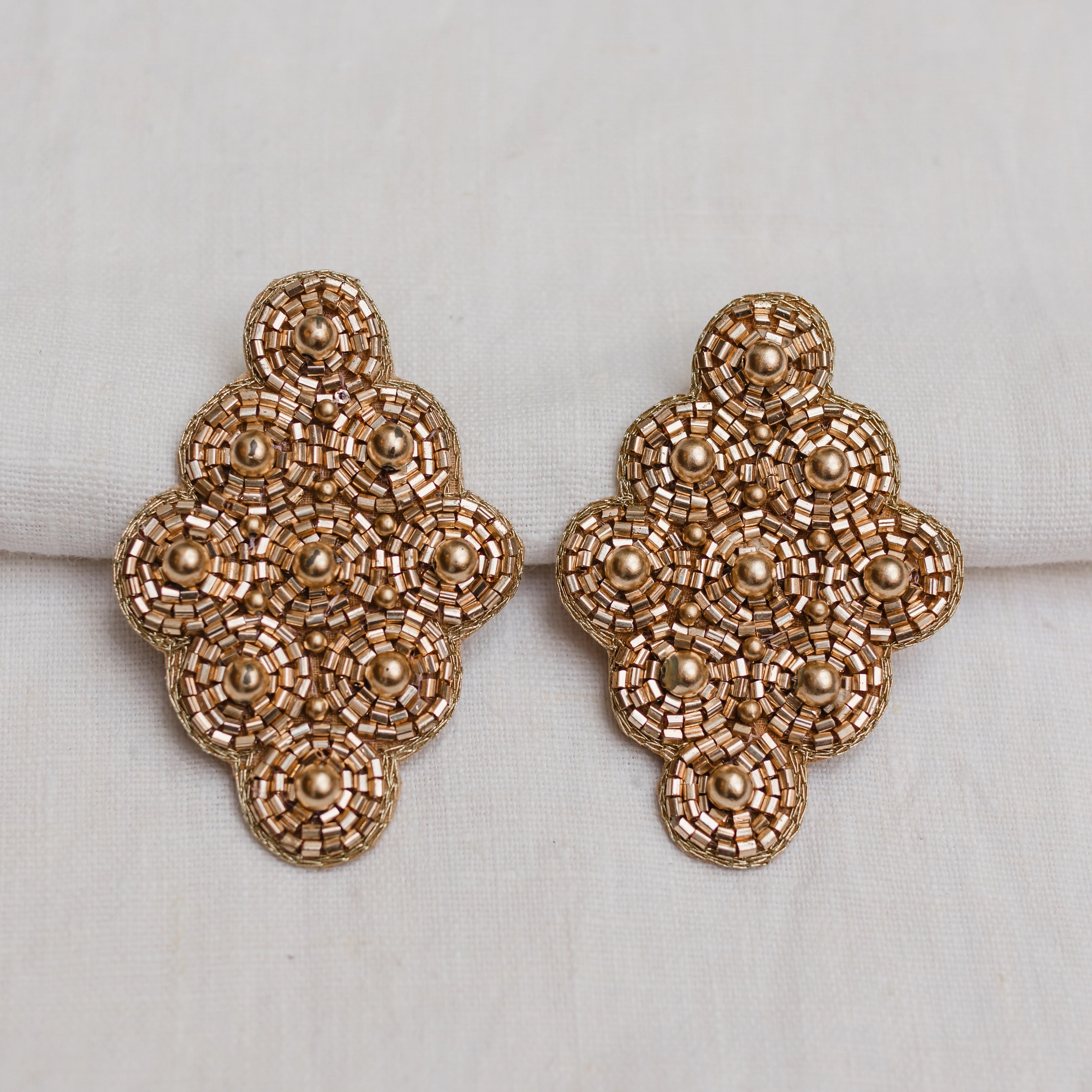 THE HAYLEY - Large Beaded Boho Style Statement Earrings