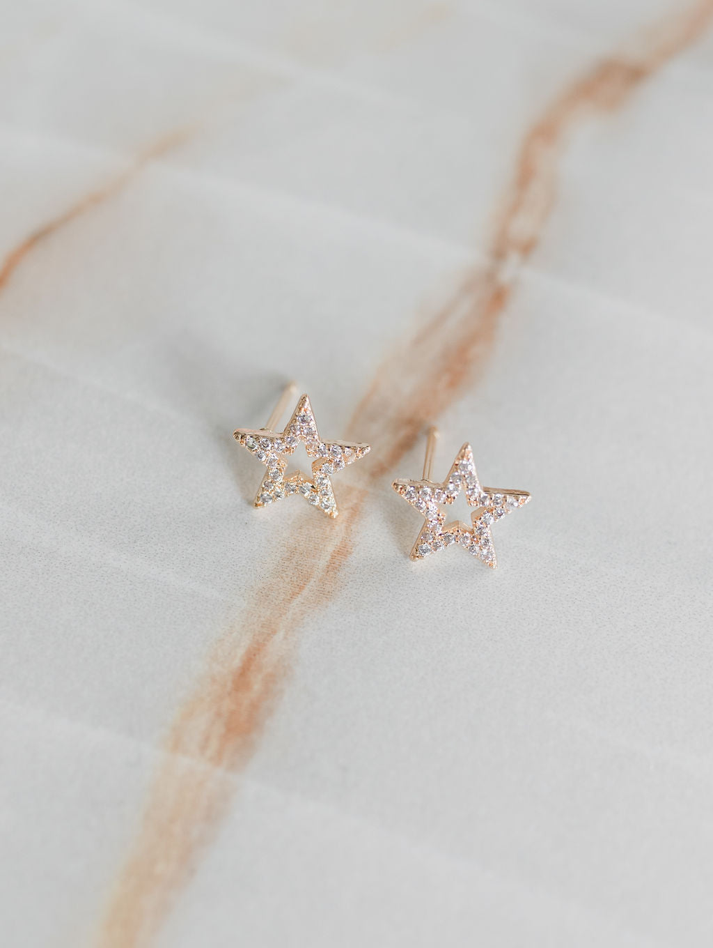 WRITTEN IN THE STARS (18k Gold plated & cubic zirconia star stud)