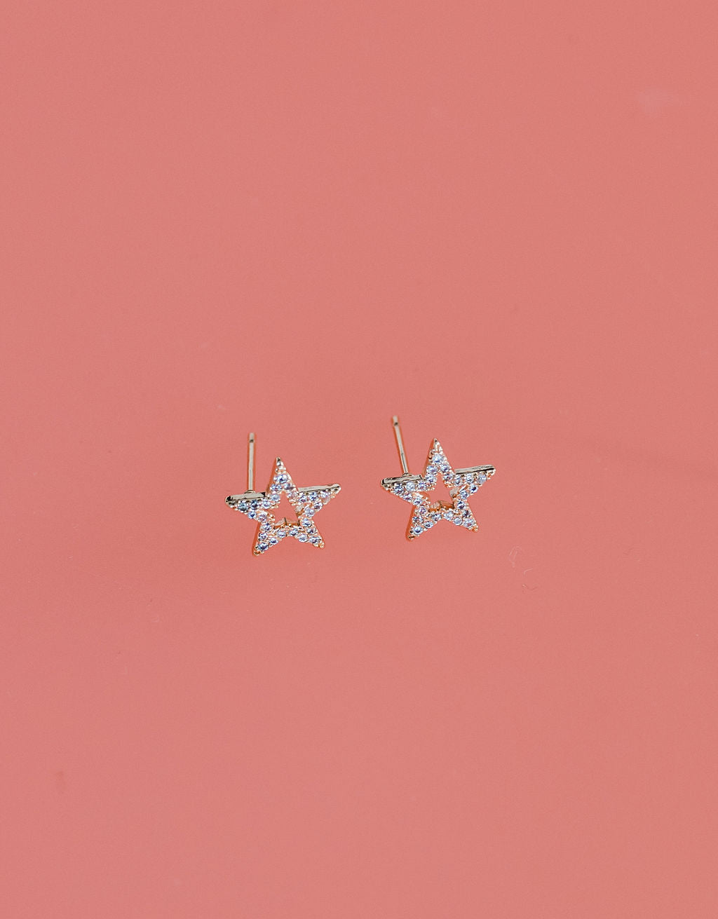 WRITTEN IN THE STARS (18k Gold plated & cubic zirconia star stud)