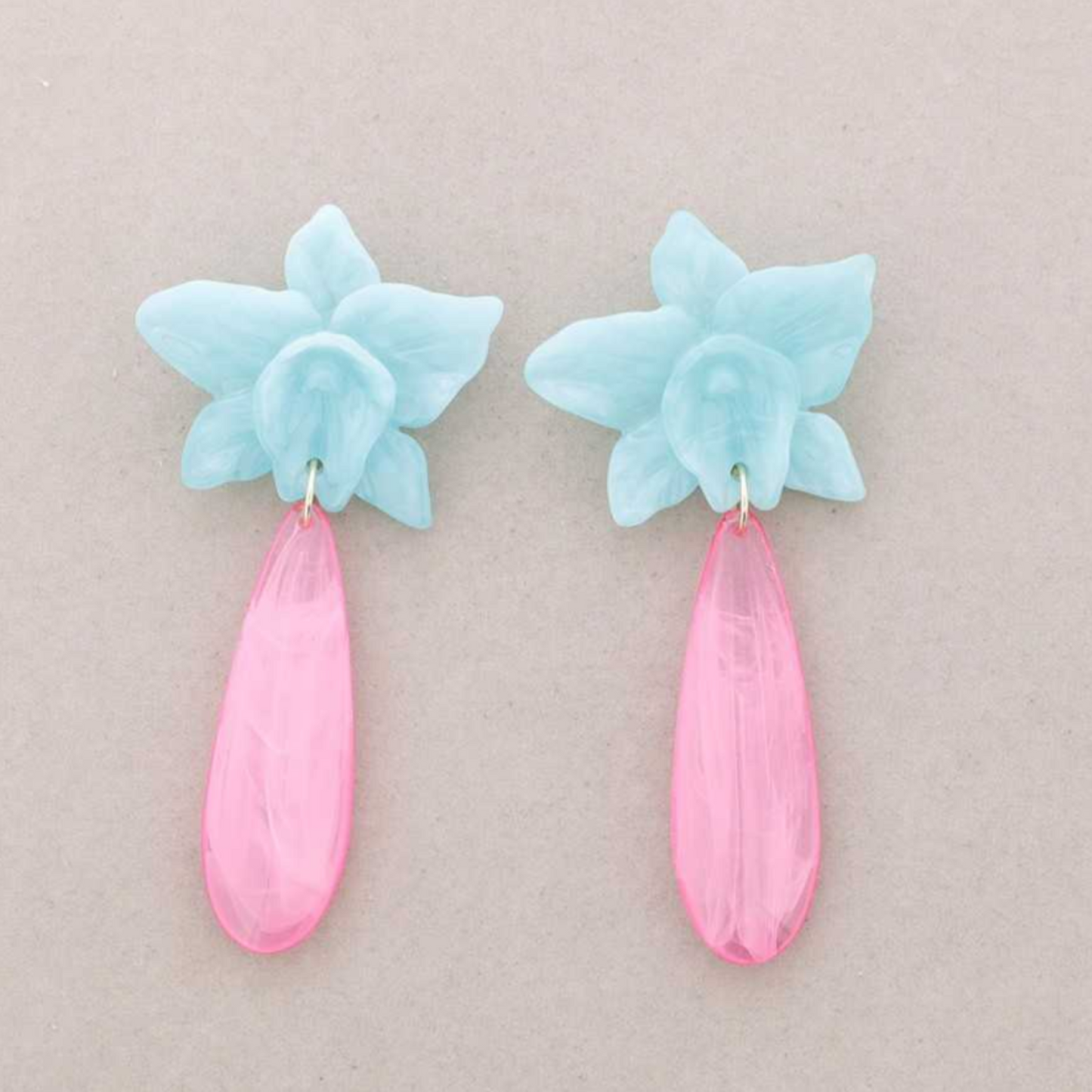 THE ALICE - Large Flower Drop Statement Earrings