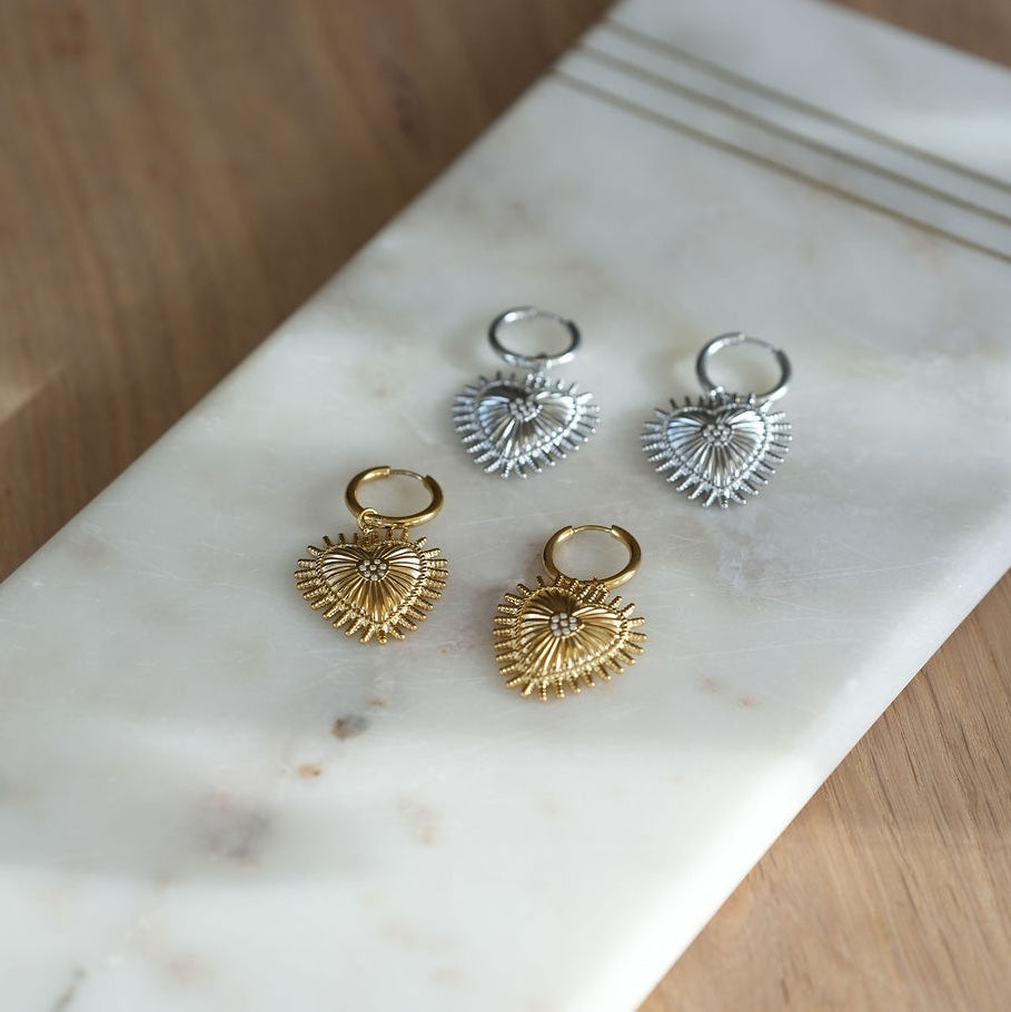 Amour Heart Drop Earrings