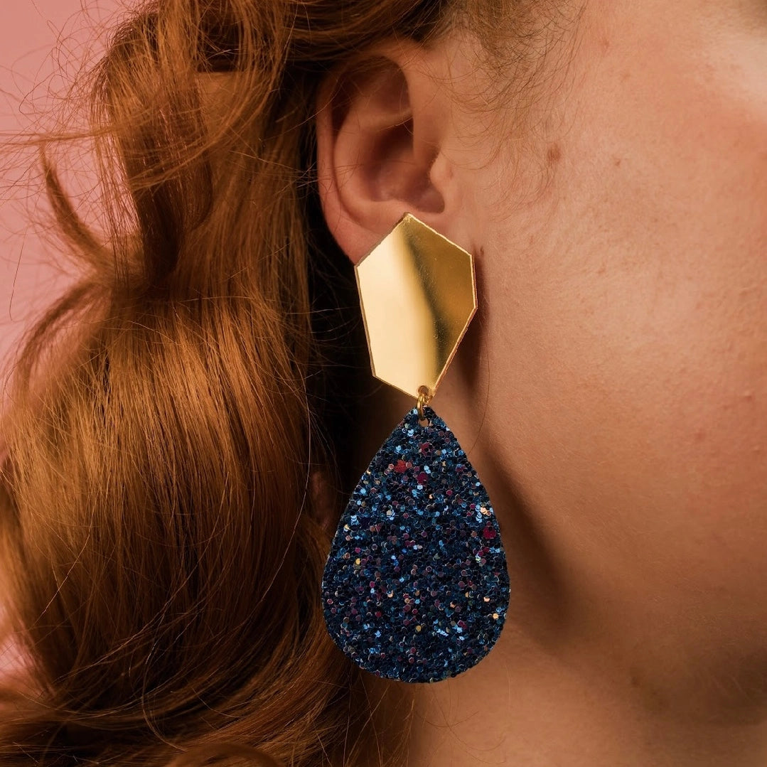 THE MARIAH - Sparkle Teardrop Statement Earrings