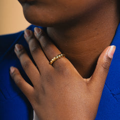 THE GABBY RING - Gold plated rope ring