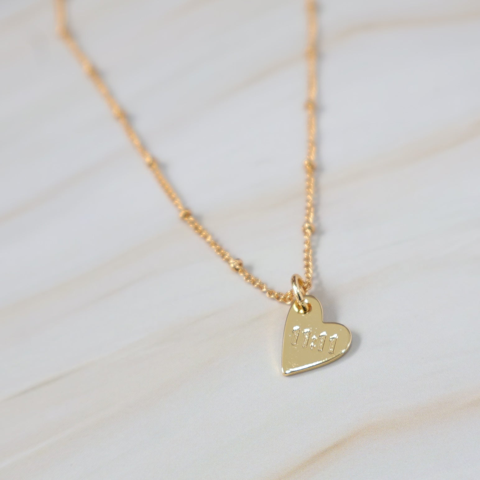 THE DIVINE - Angel Numbers Heart Pendant Necklace