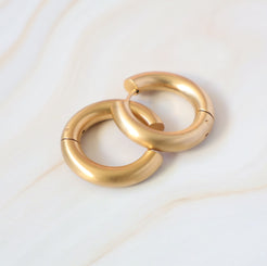 gold frosted hoops