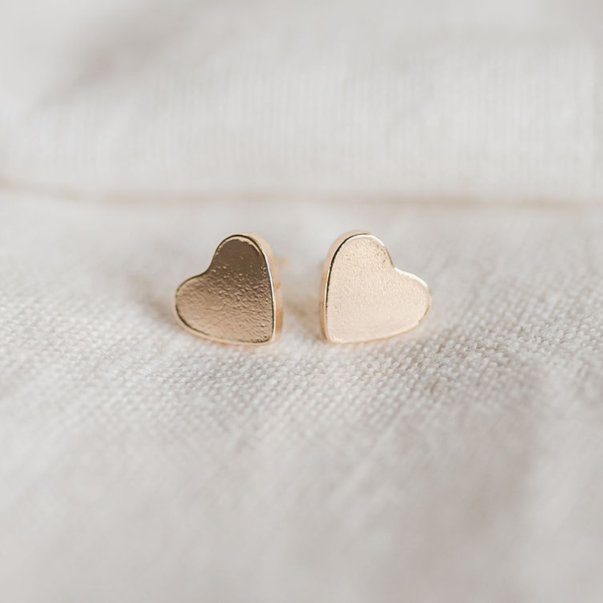 HEART OF GOLD - Heart Shaped Stud Earrings