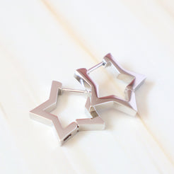 silver issy star earrings 