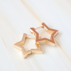 issy star gold hoop earrings 