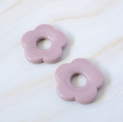 lilac flower earring hoops charms 