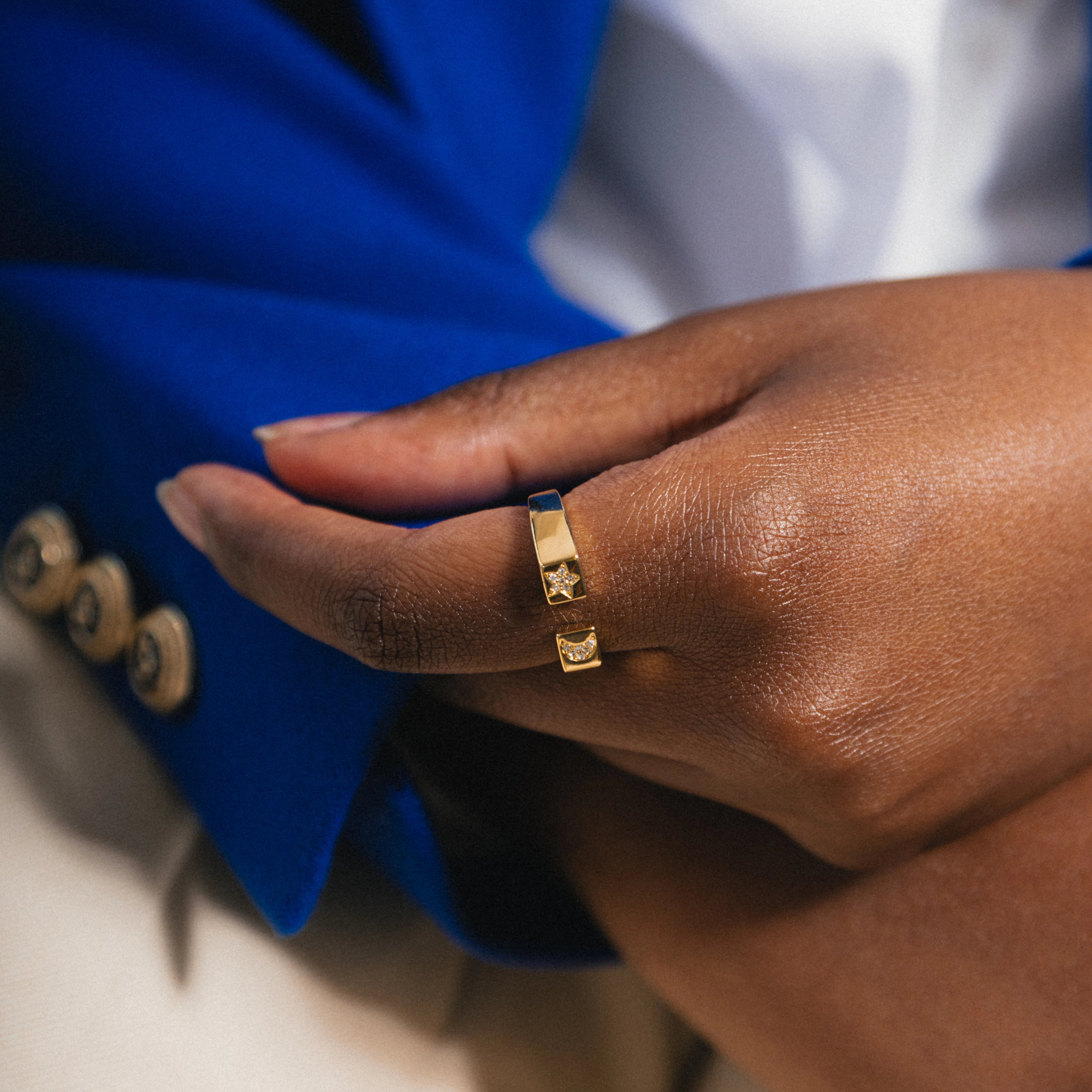 THE STELLA RING - Star and Moon ring