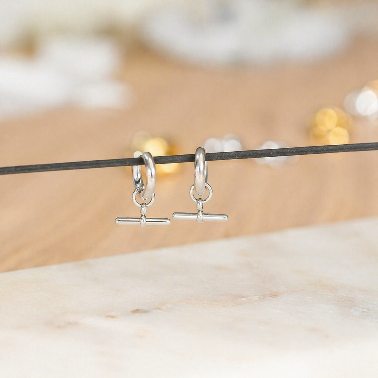 T-Bar Hoop Earrings - THE ISLA