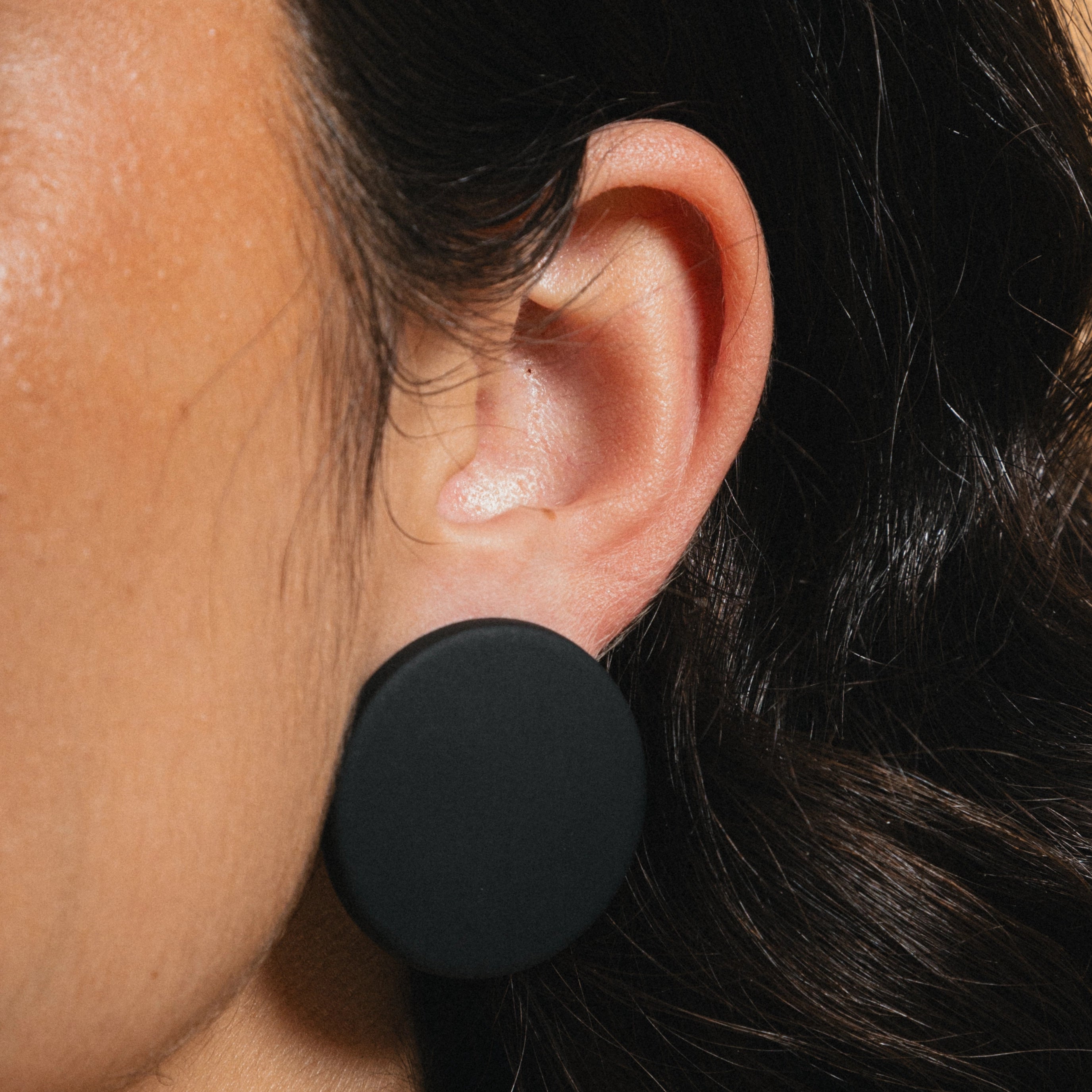 THE IVANA - Disc Shaped Stud Statement Earrings