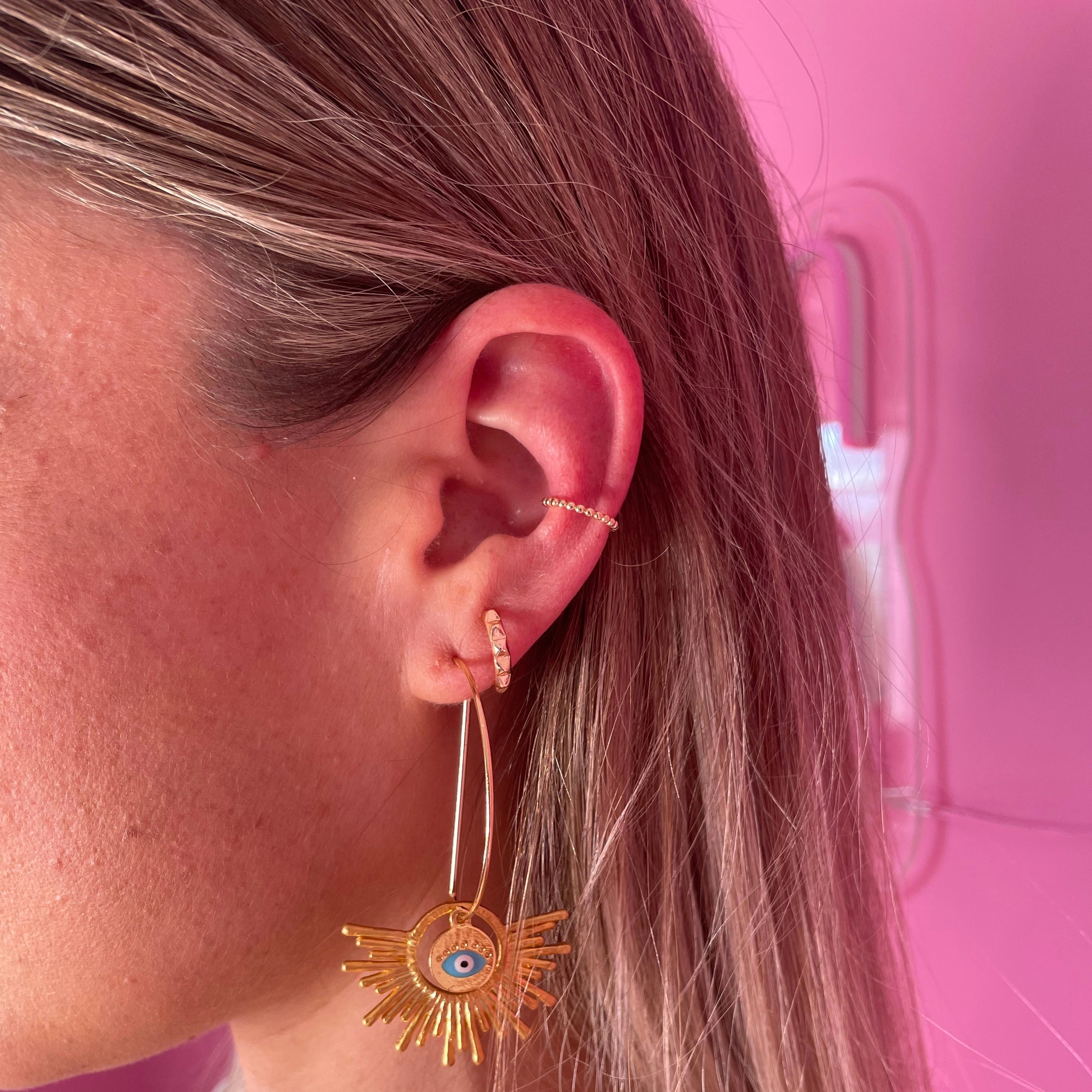 gold bubble ear cuff