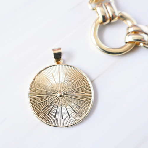 THE SOLSTICE - Circular Sunburst Necklace Charm
