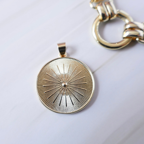 THE SOLSTICE - Circular Sunburst Necklace Charm