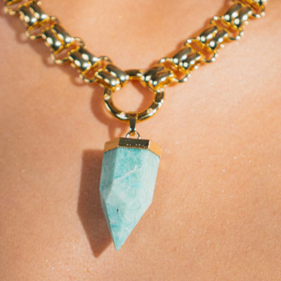 amazonite gemstone pendant