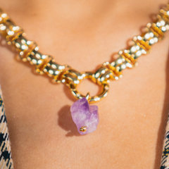 AMETHYST CHUNKY CHARM ONLY