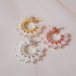 beaded hoop earrings 