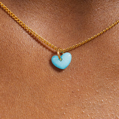 blue heart gemstone necklace 