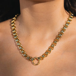 chunky gold necklace for charm pendants 