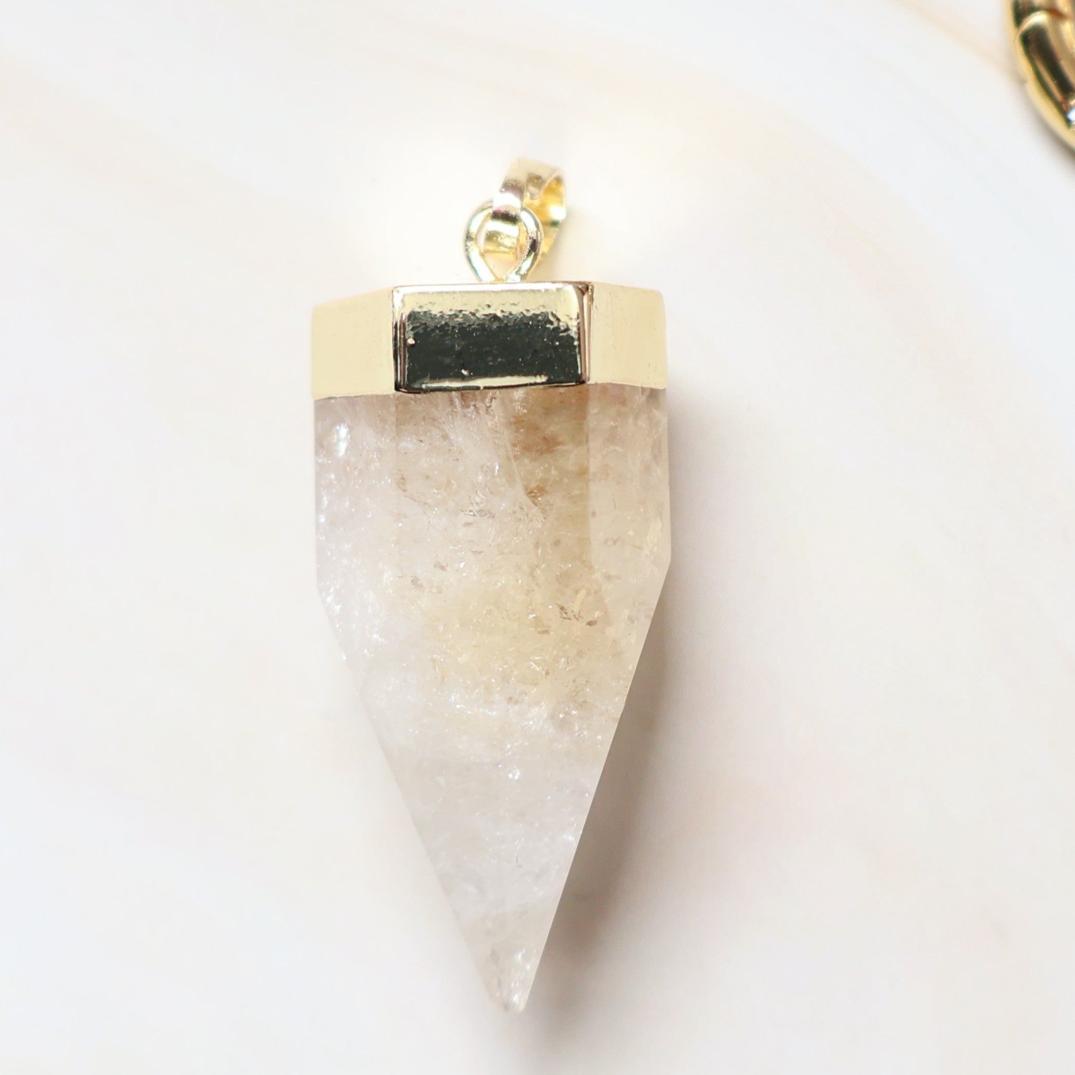 citrine necklace pendant 