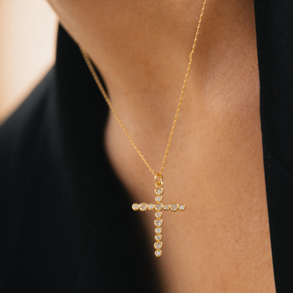 cross gold pendant