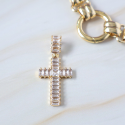 cubic zirconia cross necklace pendant 