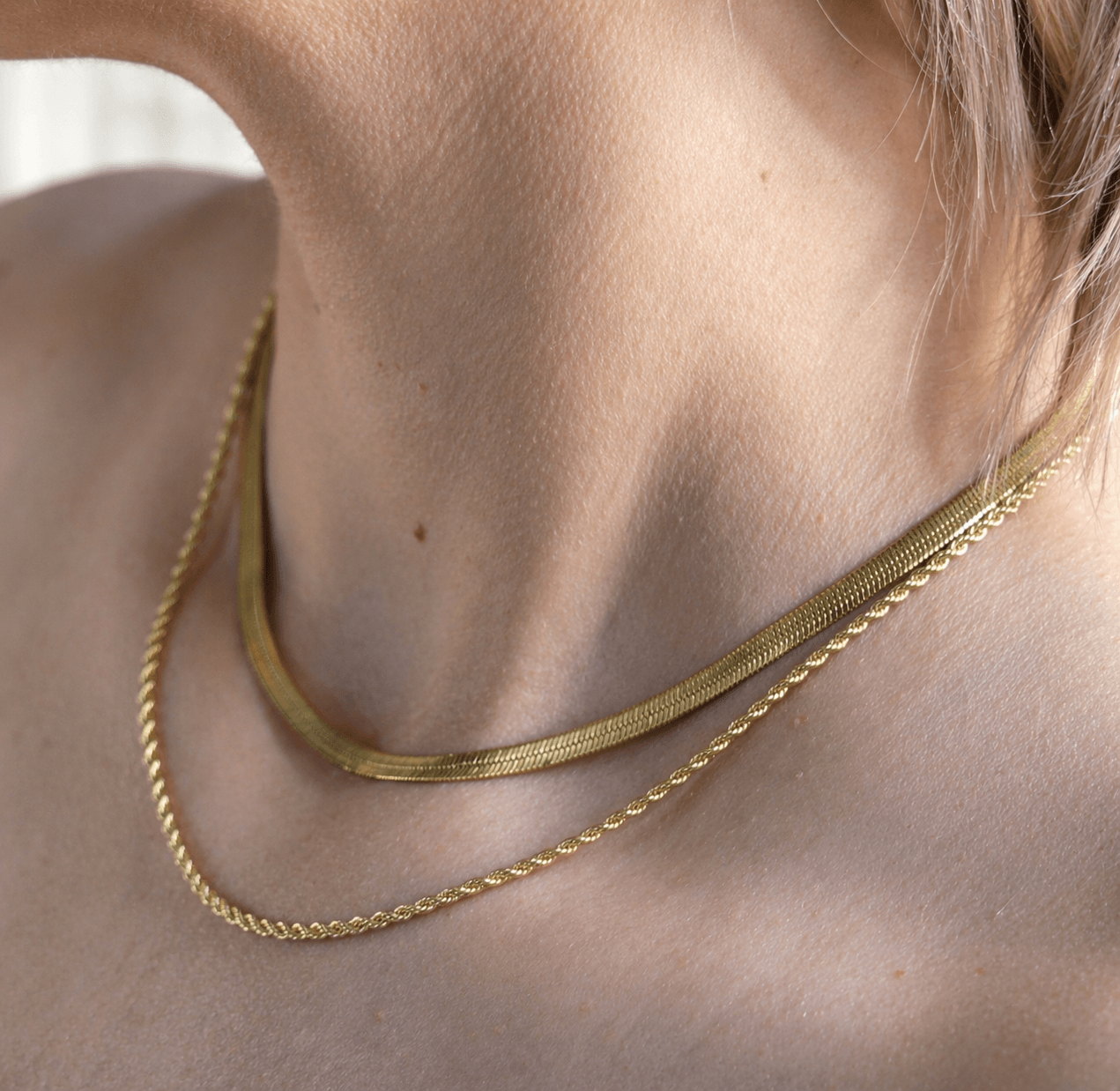 Double Layer Chain Necklace - THE SLOANE