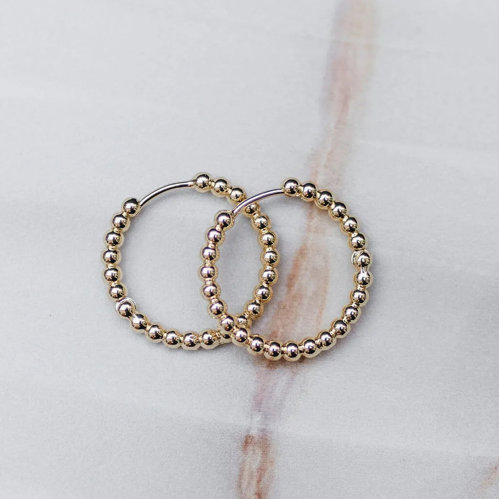 gold bubble hoops