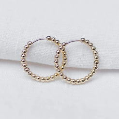 gold bubble hoops