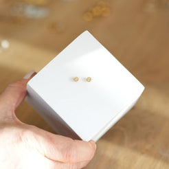 gold crystal stud earrings 
