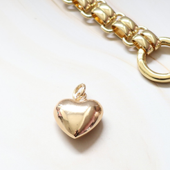 gold heart necklace pendant 