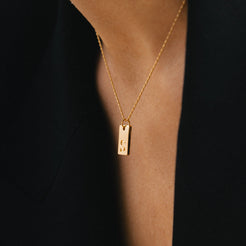 gold necklace with initials