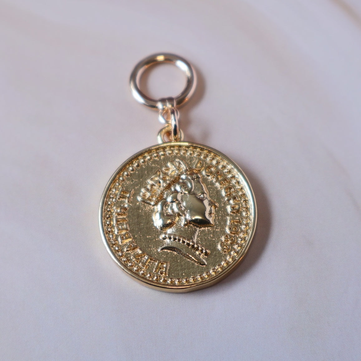 gold penny necklace charm 