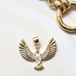 gold phoenix necklace pendant