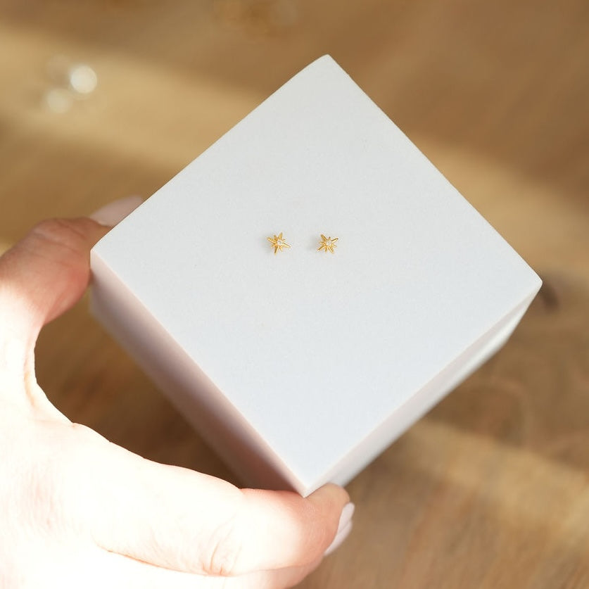 gold star earrings 