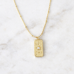 gold tarot card necklace 