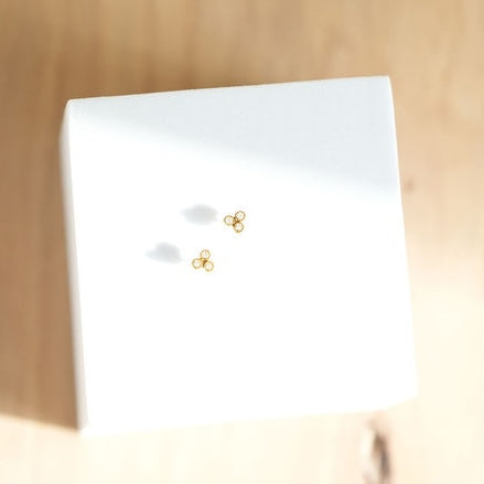 Gold Stainless Steel Knot Stud Earrings