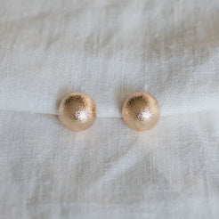 Gold textured ball earrings