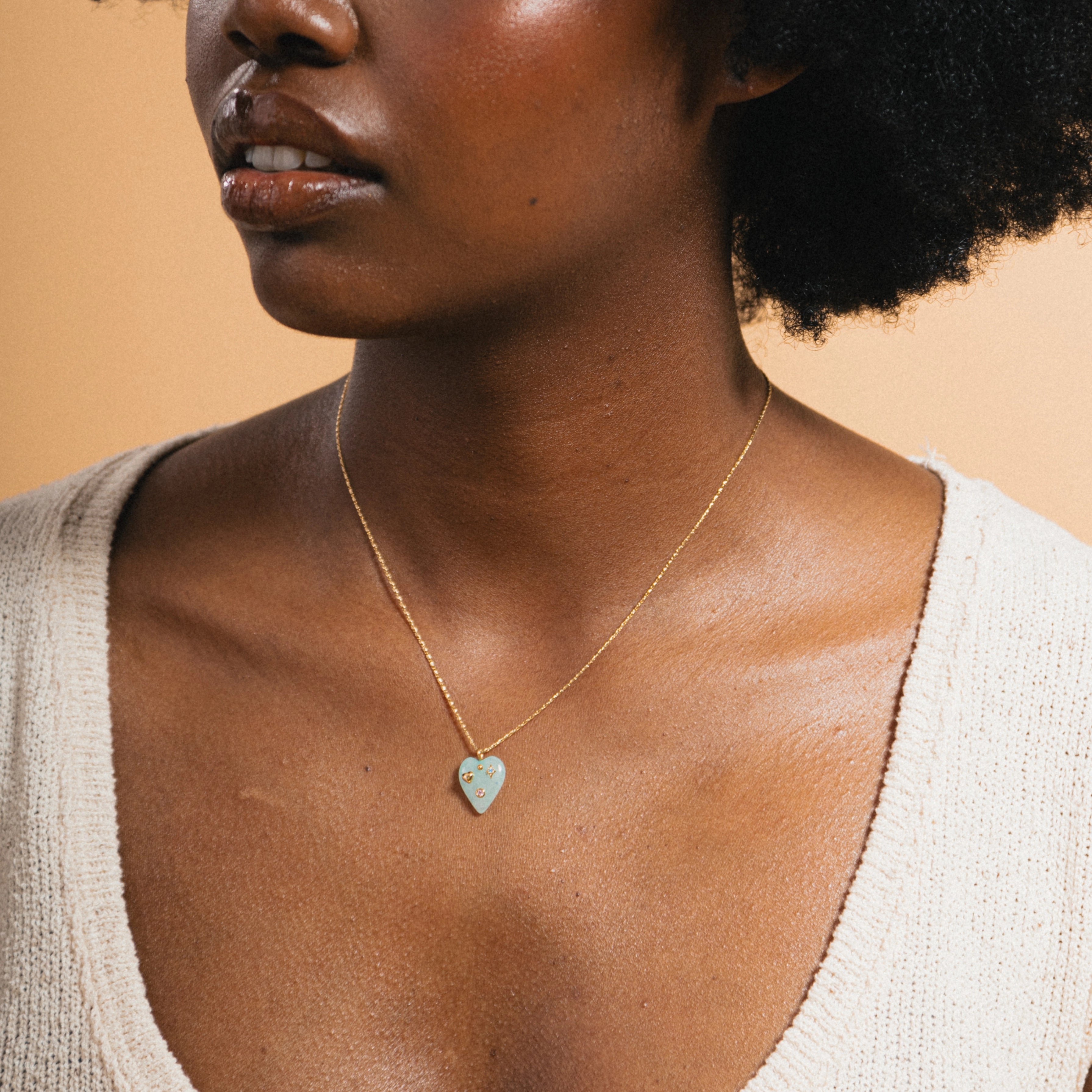 green gemstone necklace 