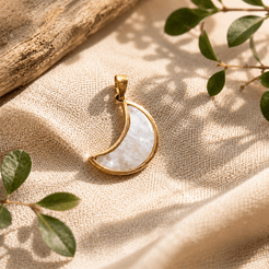 moonstone crescent charm 