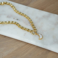 moonstone crescent necklace 