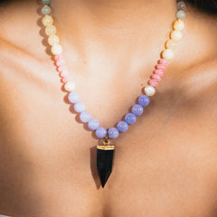 GROUNDED RADIANCE - Obsidian Multi Gemstone Necklace