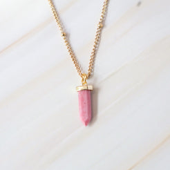 redwood gemstone necklace 