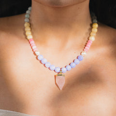 HARMONY -  Pink Quartz Multi Gemstone Necklace