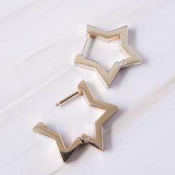 star hoop earrings 