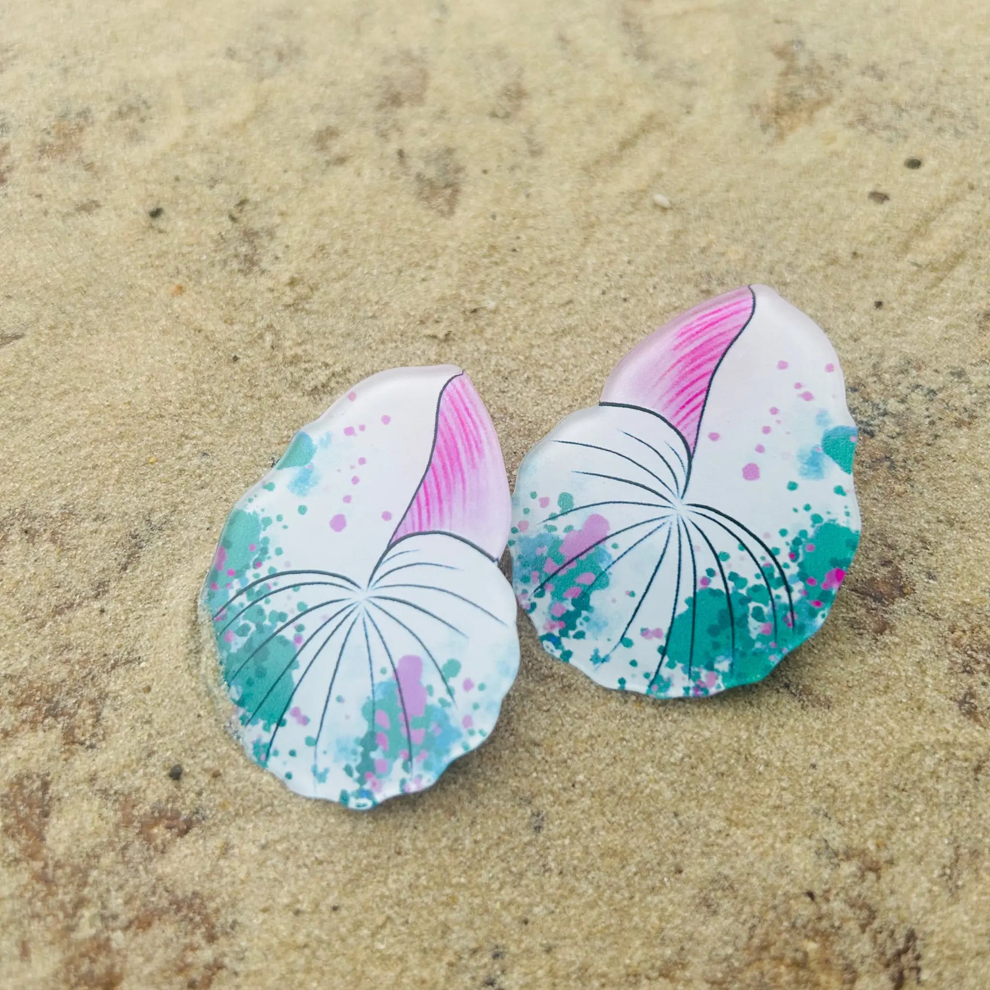 sea shell statement earrings