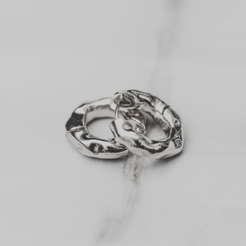 white gold hammered hoops